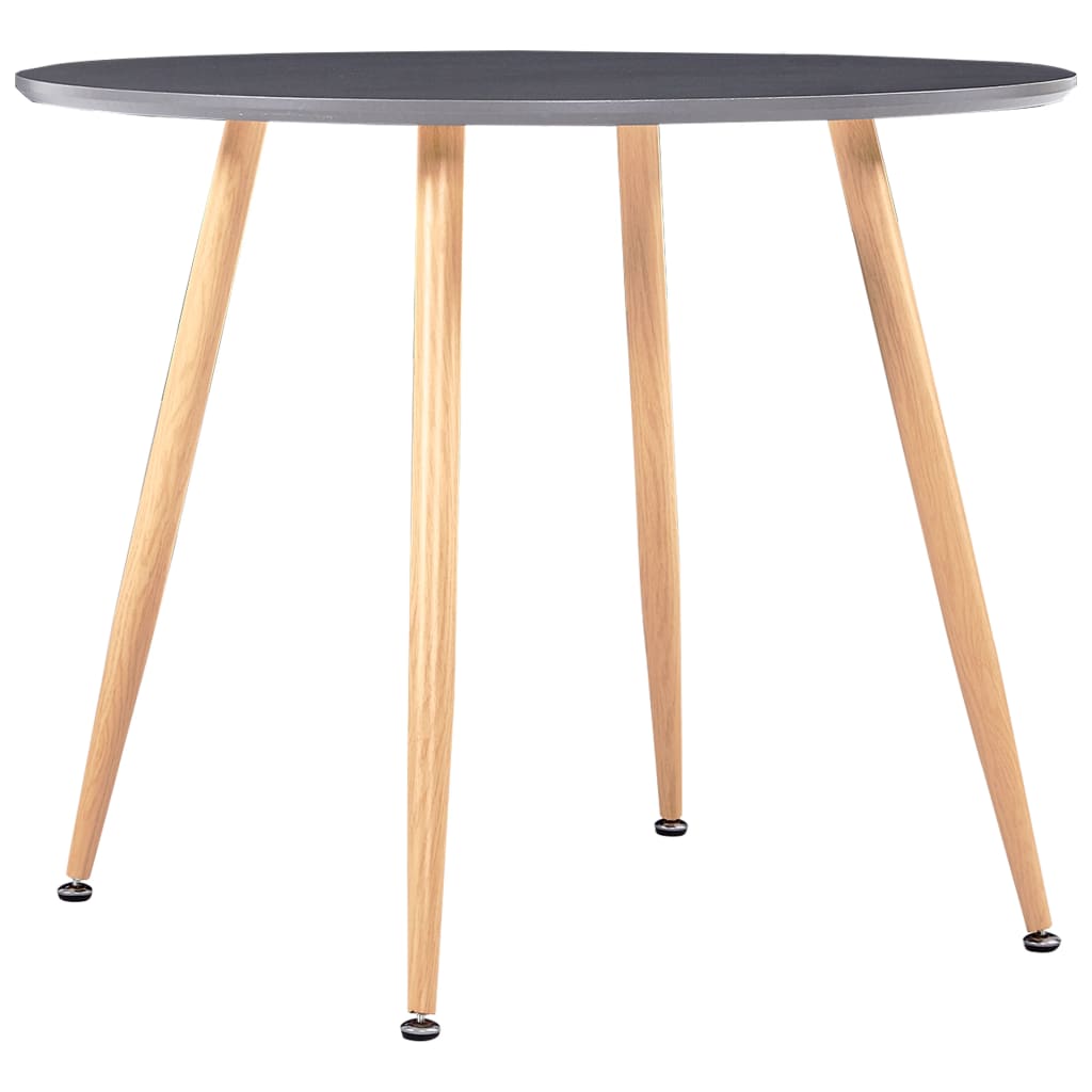 vidaXL Ruokapöytä harmaa ja tammi 90x73,5 cm MDF