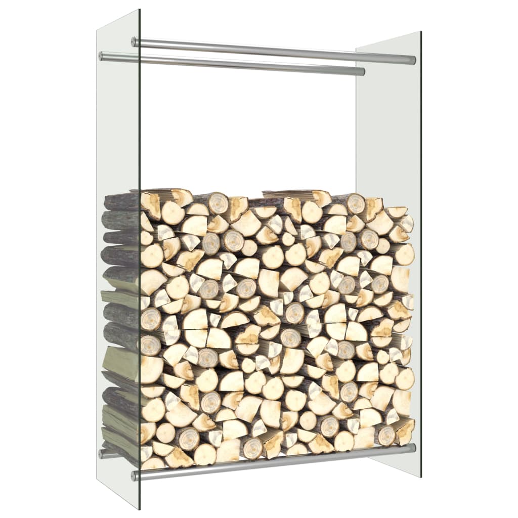 vidaXL Polttopuuteline läpikuultava 80x35x120 cm lasi