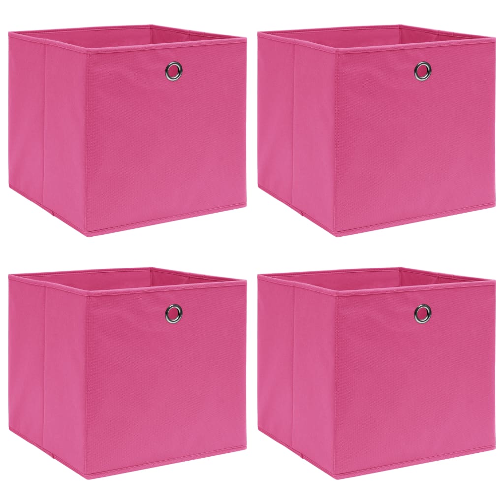 vidaXL Säilytyslaatikot 4 kpl pinkki 32x32x32 cm kangas