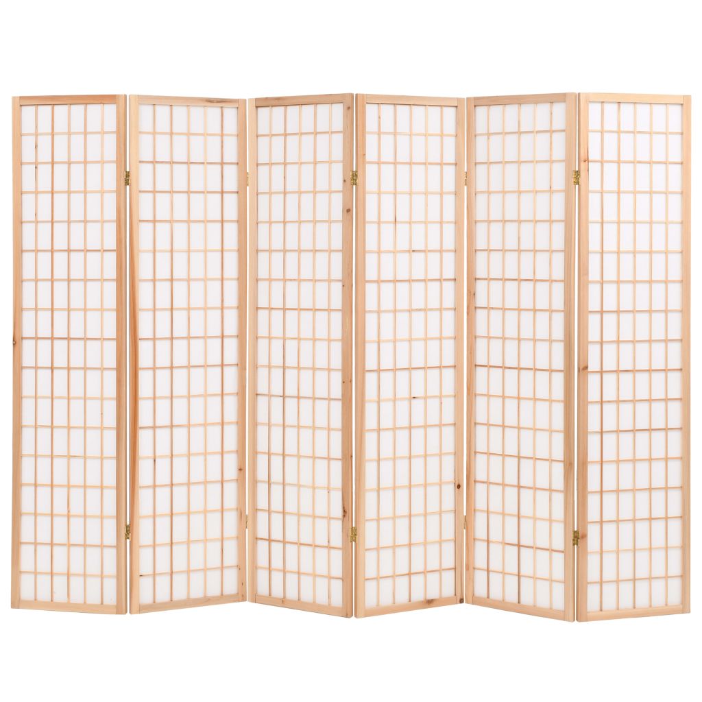 vidaXL Taitettava tilanjakaja 6 paneelia japanilaistyylinen 240x170cm