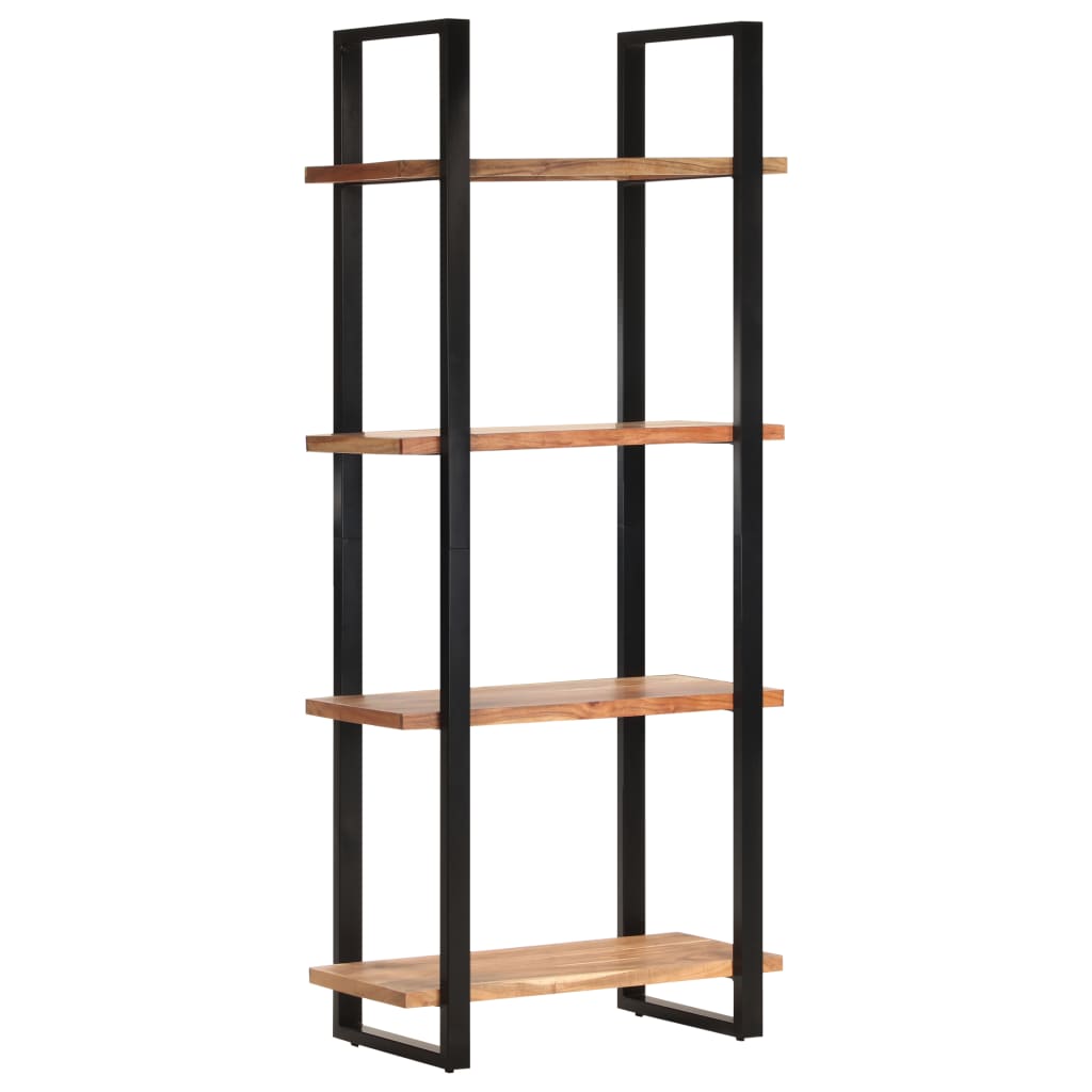 vidaXL Kirjahylly 4 tasoa 80x40x180 cm täysi akaasiapuu