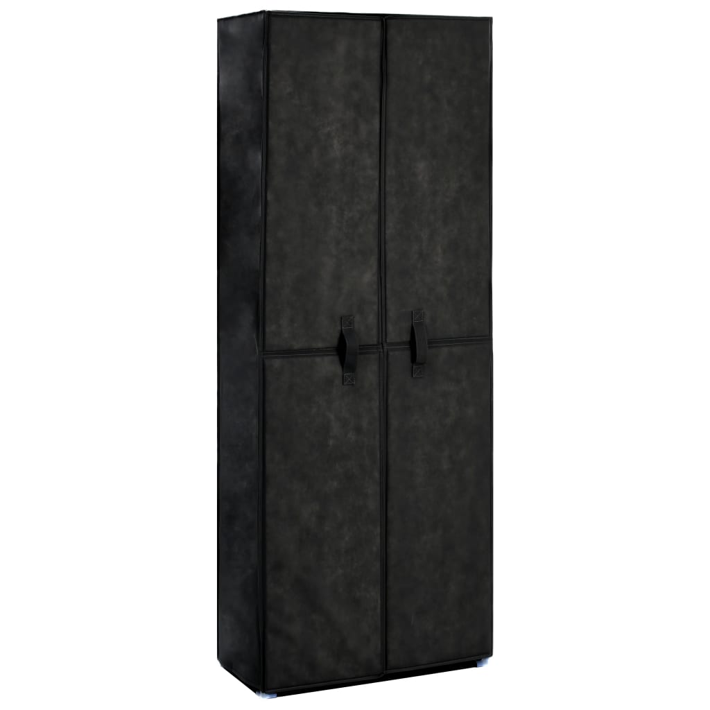 vidaXL Kenkäkaappi musta 60x30x166 cm kangas