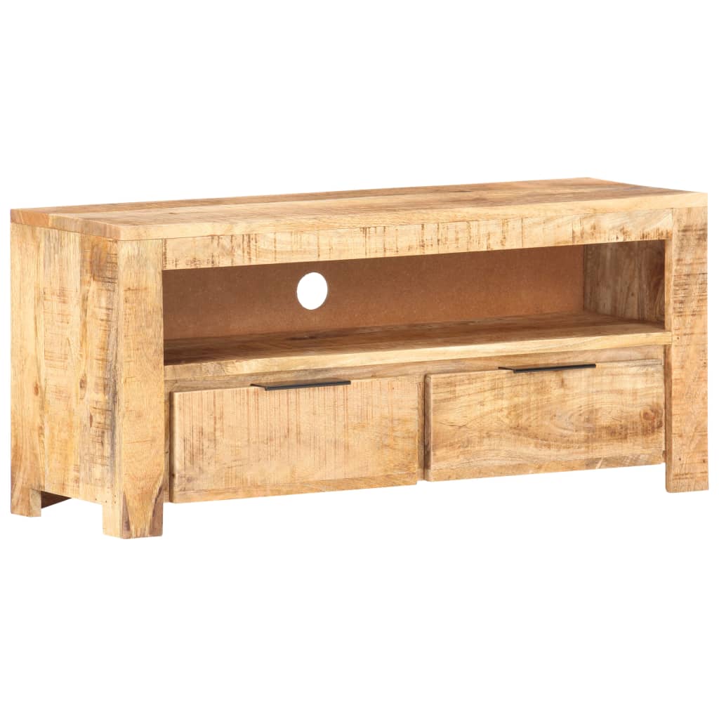 vidaXL TV-taso 90x30x40 cm täysi karkea mangopuu