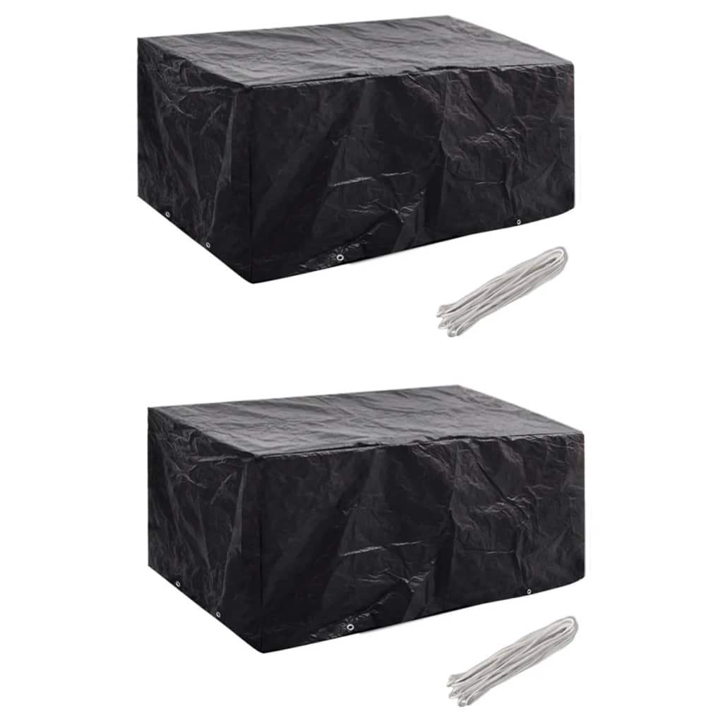 vidaXL Puutarhakalustesuojat 2 kpl 4 hengen 8 purjerengasta 180x140 cm