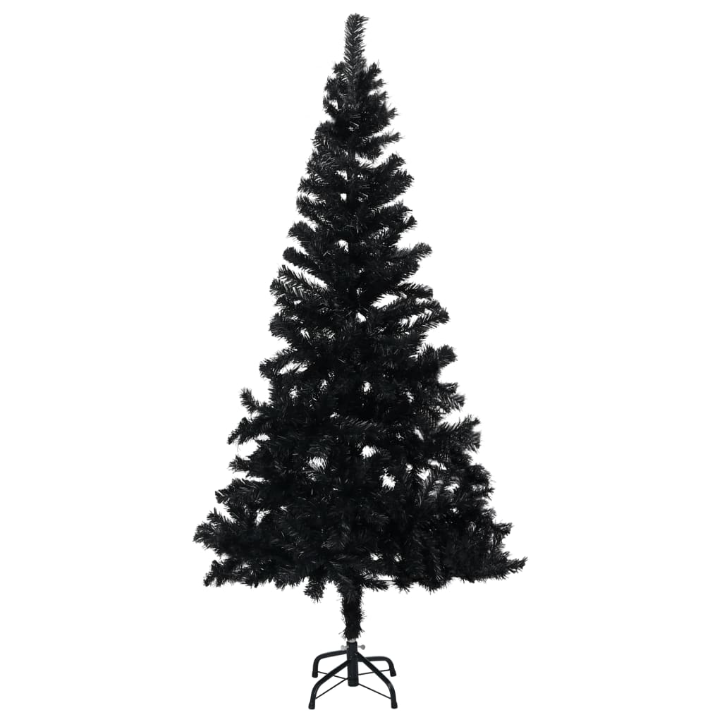 vidaXL Tekojoulukuusi jalustalla musta 150 cm PVC