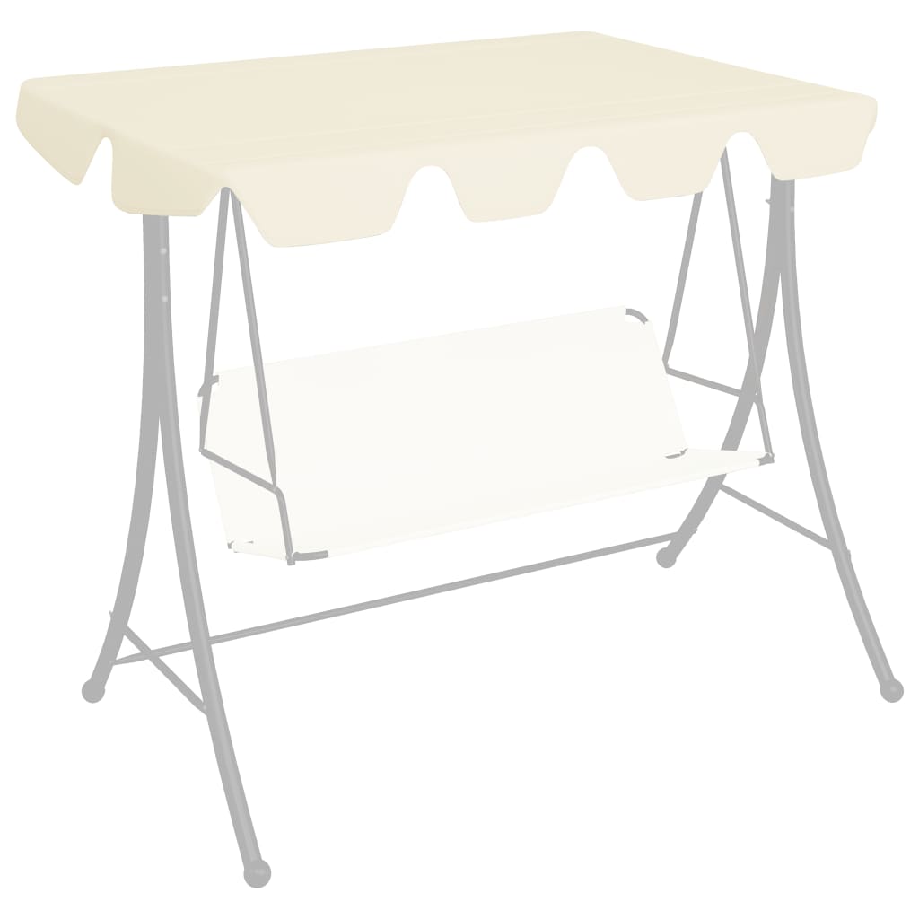 vidaXL Vaihtokatos puutarhakeinuun kerma 150/130x70/105 cm