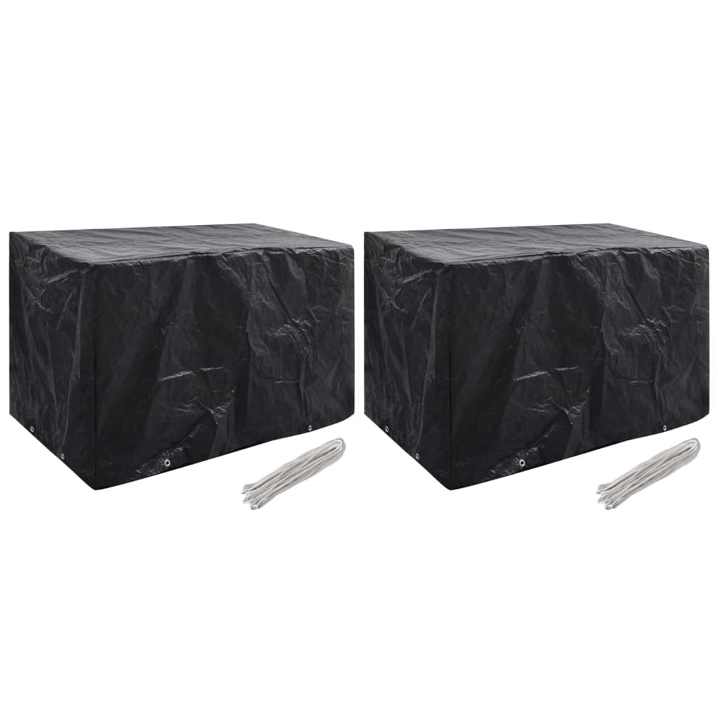 vidaXL Puutarhakalusteiden suojat 2 kpl 8 purjerengasta 140x70x90 cm