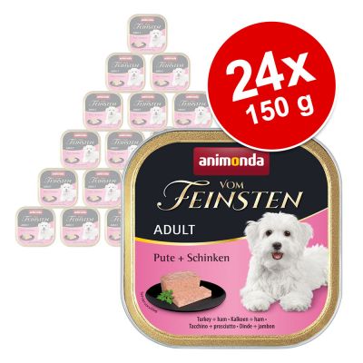 Animonda Vom Feinsten -säästöpakkaus 24 x 150 g - Adult viljaton: kalkkuna & kinkku