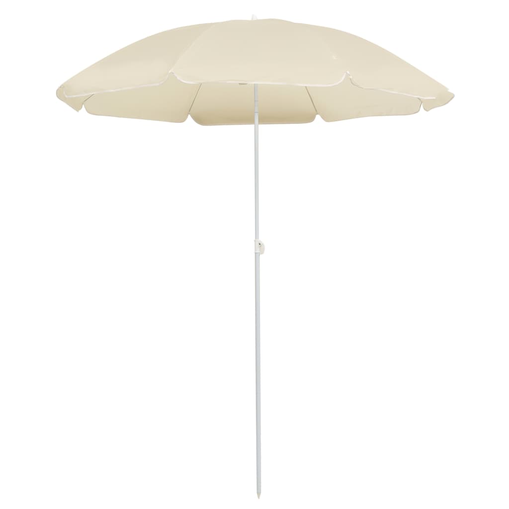 vidaXL Aurinkovarjo terästanko hiekka 180 cm