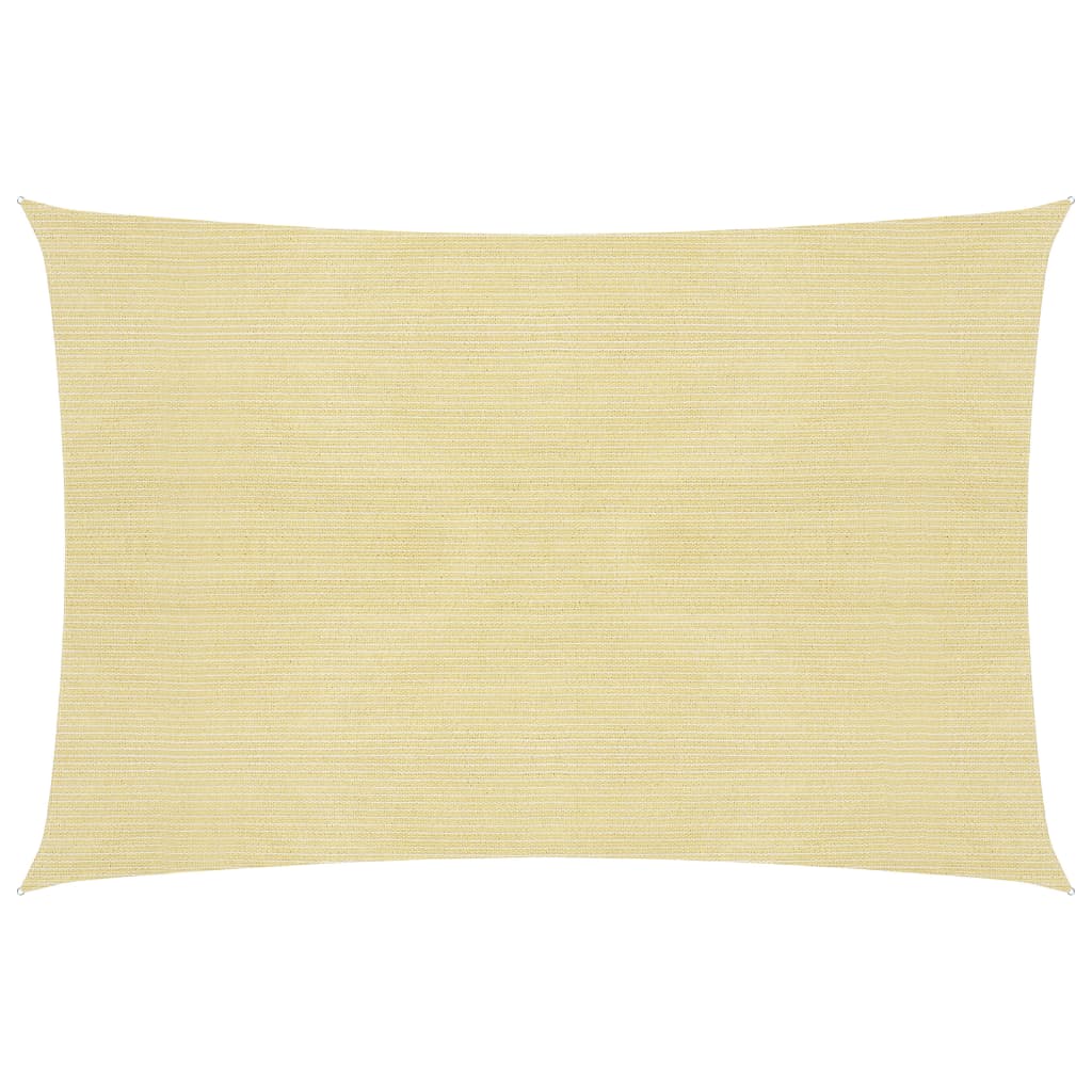 vidaXL Aurinkopurje 160 g/m² beige 6x7 m HDPE