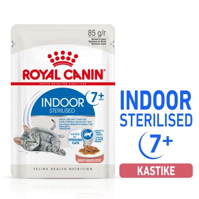 Royal Canin Indoor Sterilised 7+ in Gravy - 12 x 85 g