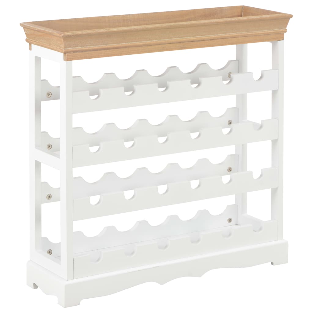 vidaXL Viinikaappi valkoinen 70x22,5x70,5 cm MDF