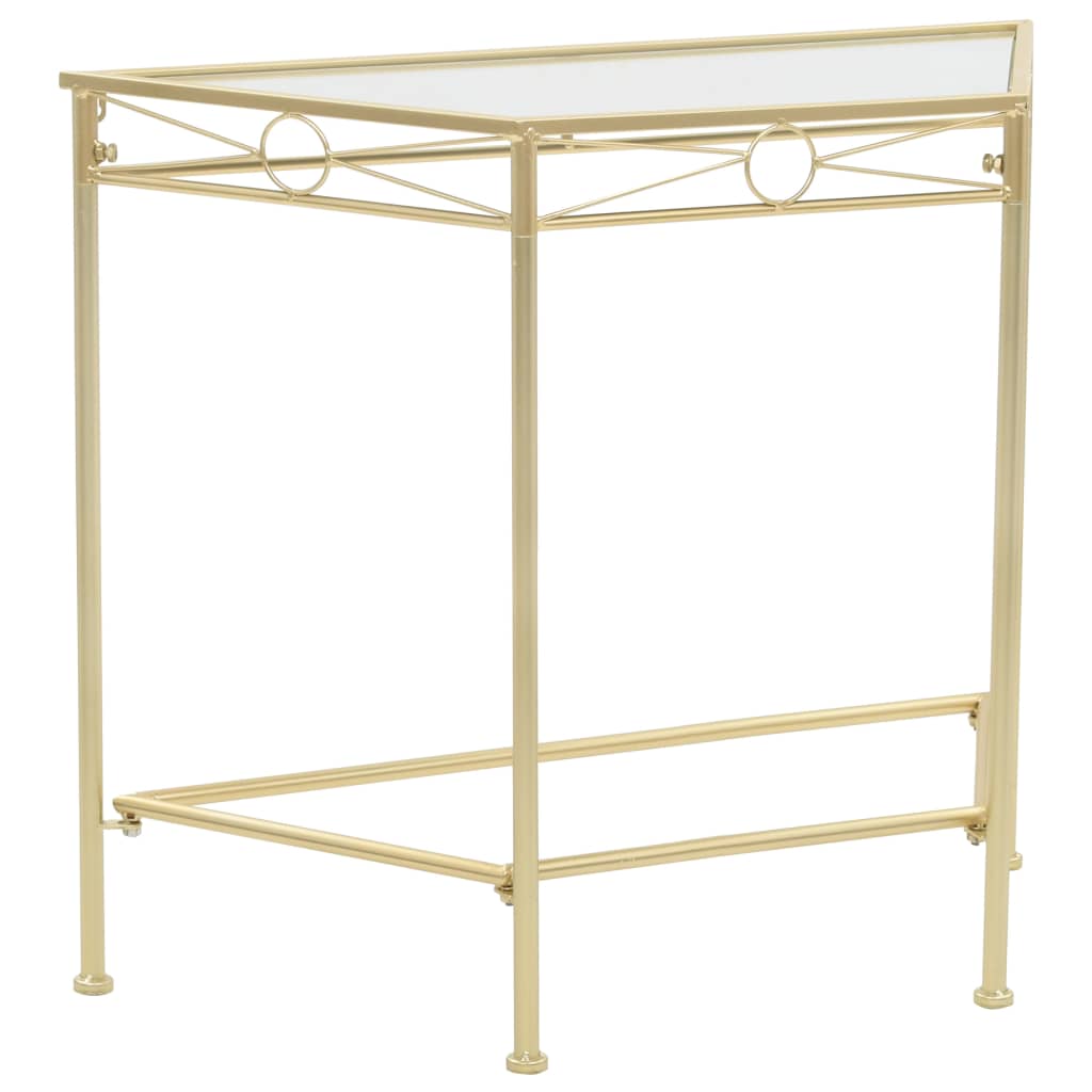 vidaXL Sivupöytä vintagetyyli metalli 87x34x73 cm kulta