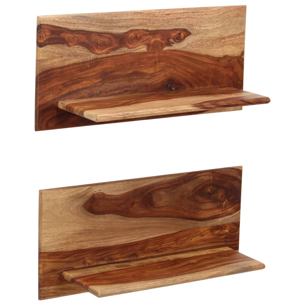 vidaXL Seinähyllyt 2 kpl 58x26x20 cm seesampuu