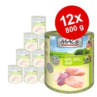 MAC´s Cat -kissanruoka 12 x 800 g - kalkkuna & mustikka