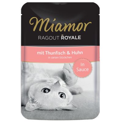 Miamor Ragout Royale in Gravy tai Jelly 22 x 100 g - kana & lohi in Gravy