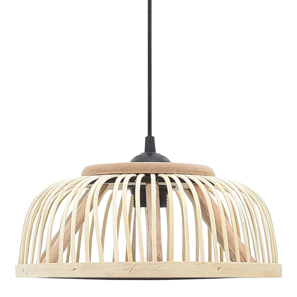 vidaXL Riippuvalaisin bambu 40 W 30x12 cm puolipyöreä E27