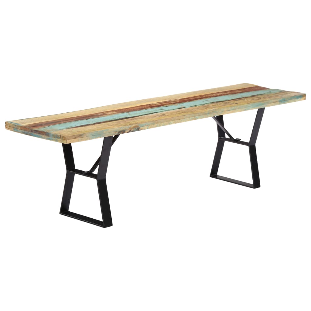 vidaXL Penkki 160 cm uusiokäytetty puu
