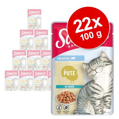 Schmusy Ragout Kitten in Sauce 22 x 100 g - kalkkuna