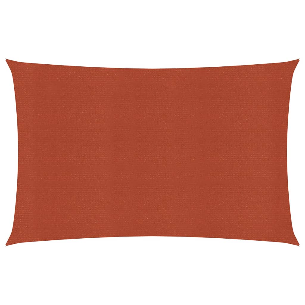 vidaXL Aurinkopurje 160 g/m² terrakotta 2,5x5 m HDPE