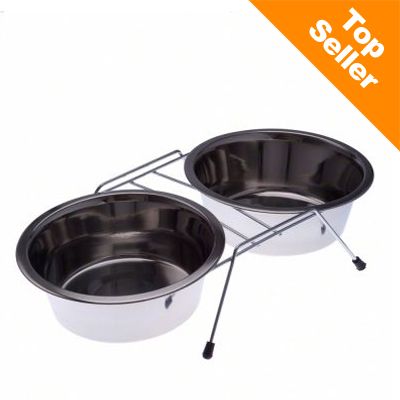 2-kuppinen ruokintateline - 2 x 0,35 l, Ø 13,0 cm