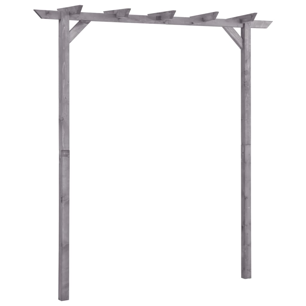 vidaXL Puutarhan pergola harmaa 200x40x205 cm kyllästetty mänty