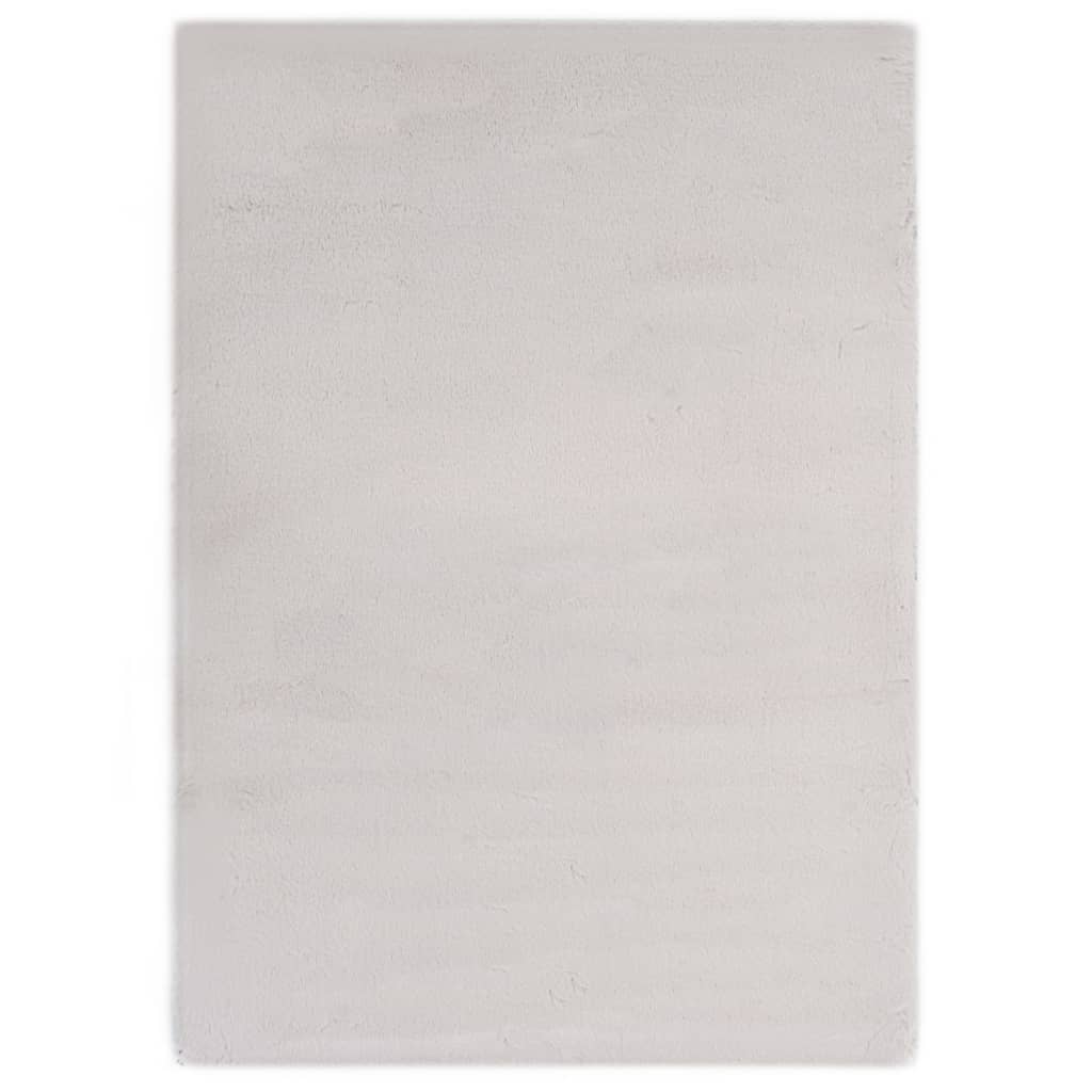 vidaXL Matto 120x160 cm jäniksen tekonahka harmaa
