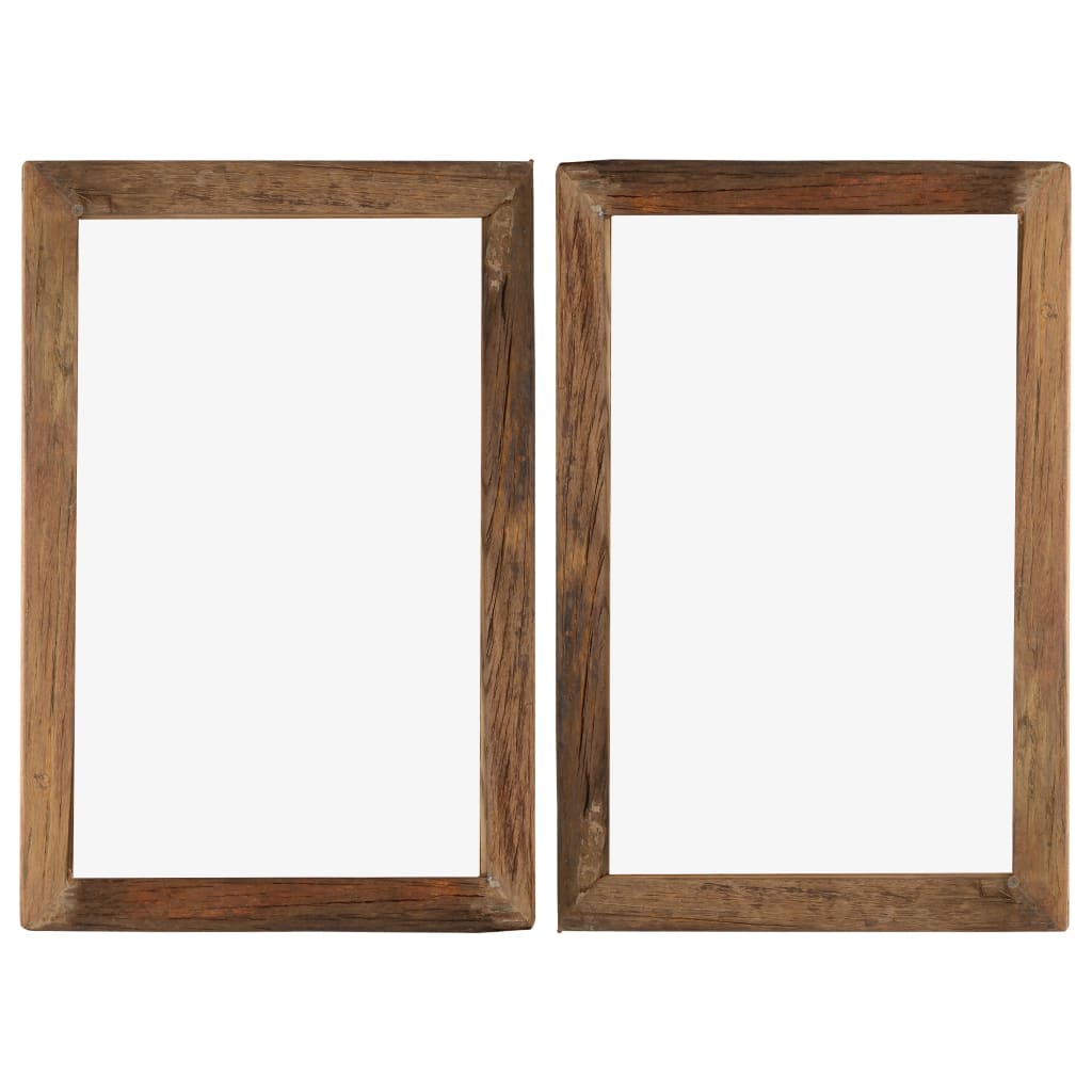 vidaXL Valokuvakehykset 2 kpl 50x70 cm täysi kierrätetty puu ja lasi