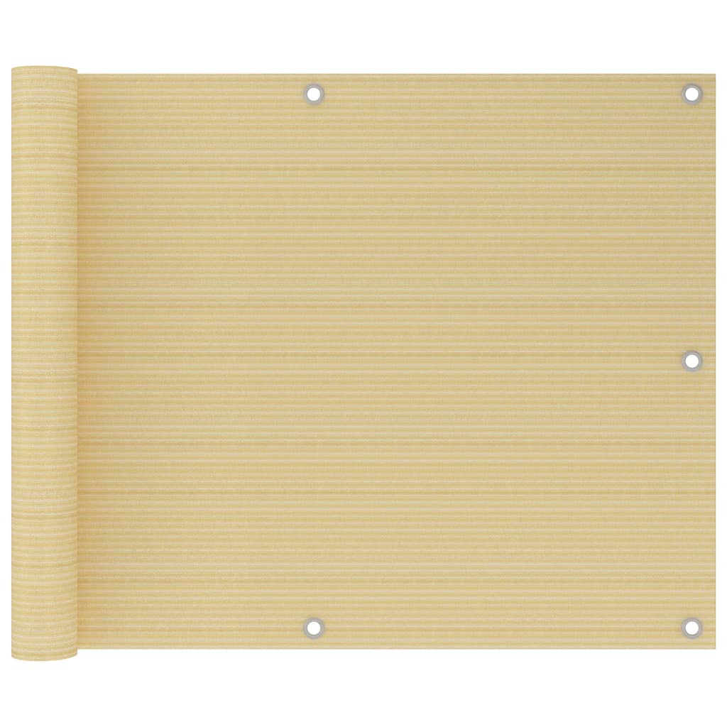 vidaXL Parvekkeen suoja beige 75x300 cm HDPE