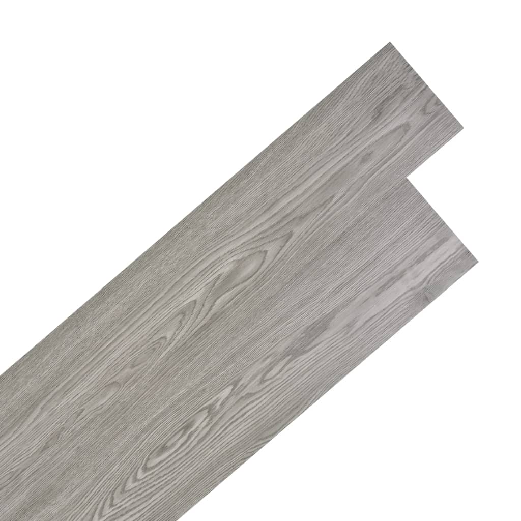 vidaXL Itsekiinnittyvä PVC Lattialankku 5,02 m² 2 mm Tummanharmaa