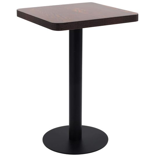 vidaXL Bistropöytä tummanruskea 50x50 cm MDF