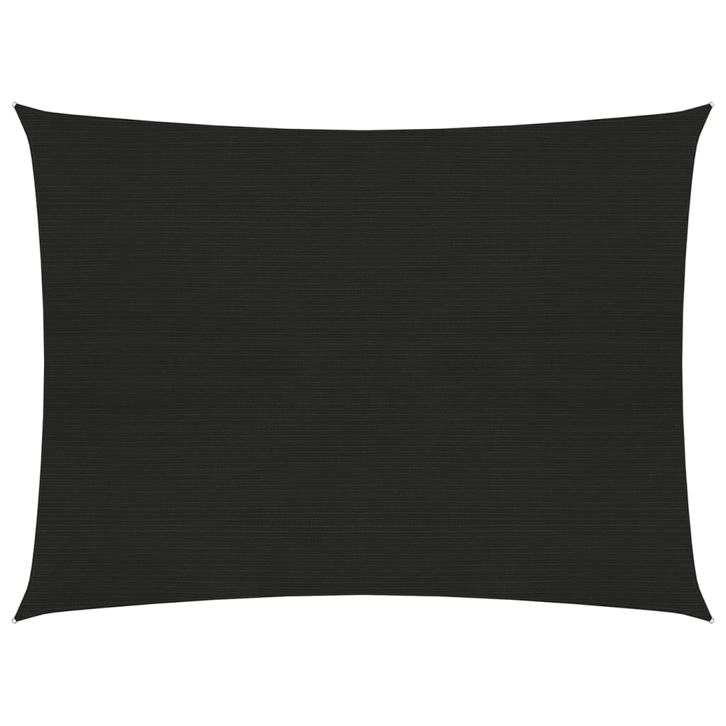vidaXL Aurinkopurje 160 g/m² musta 3x4 m HDPE