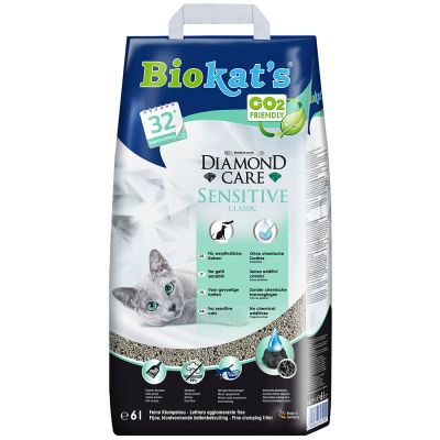 Biokat's Diamond Care Sensitive Classic -kissanhiekka - 6 l