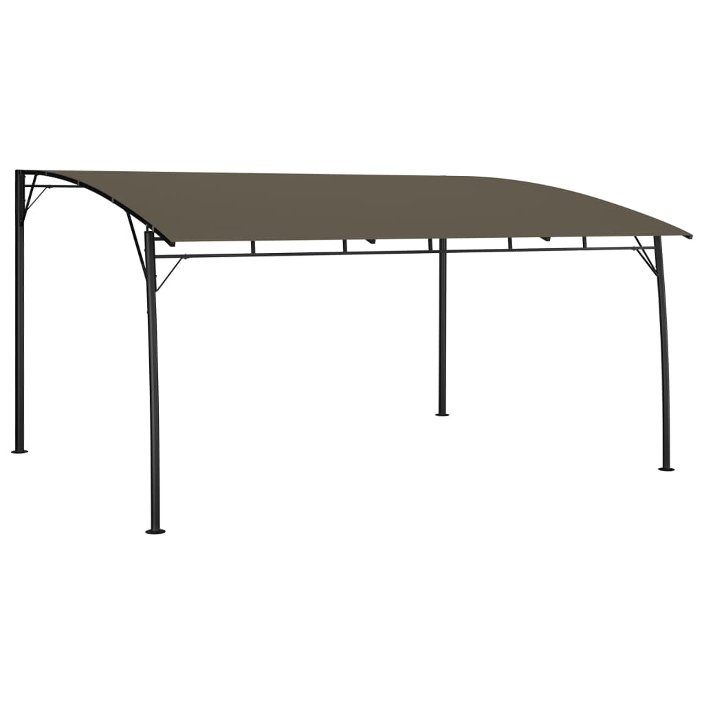 vidaXL Puutarhan aurinkokatos 4x3x2,55 m harmaanruskea