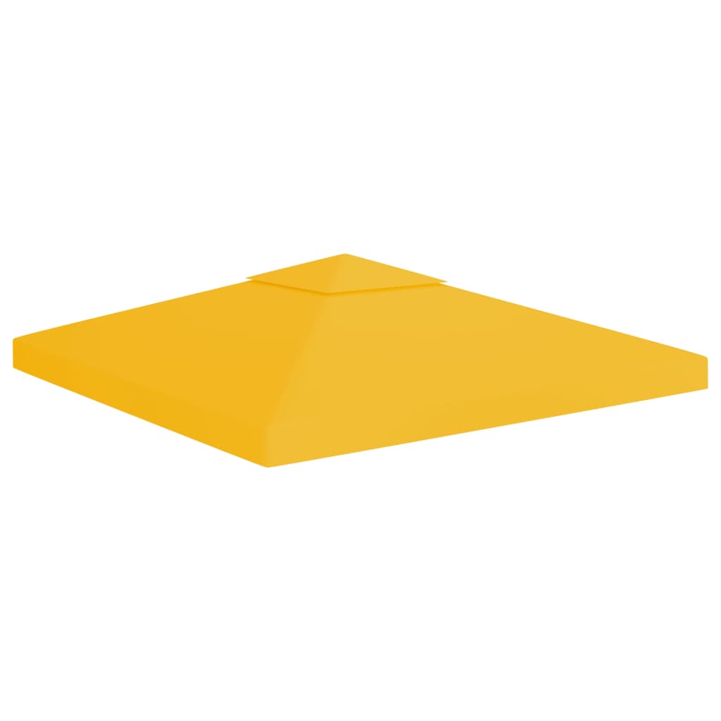 vidaXL 2-kerroksinen huvimajan katto 310 g/m² 3x3 m keltainen