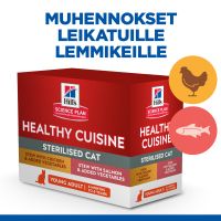 Hill's Science Plan Young Adult Sterilised Healthy Cuisine kana & lohi - 16 x 80 g