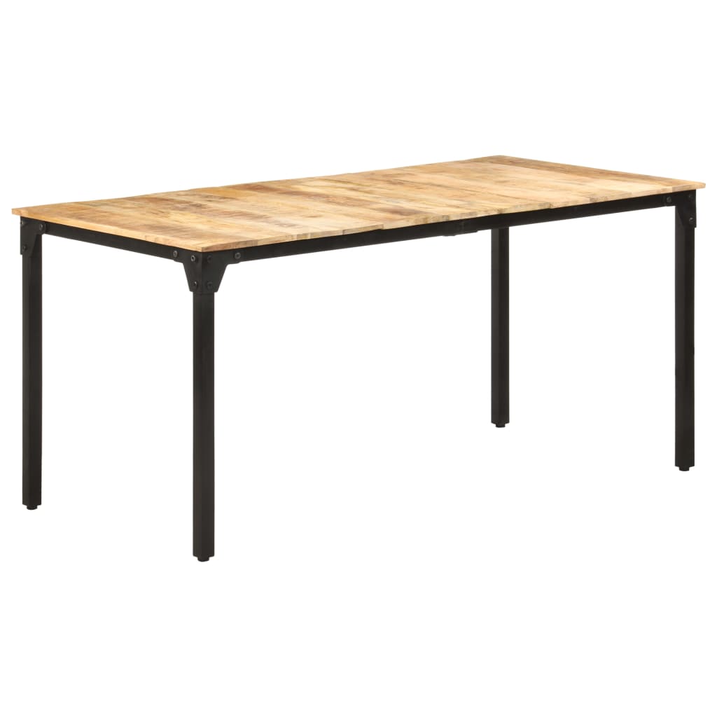 vidaXL Ruokapöytä 160x80x76 cm karkea mangopuu