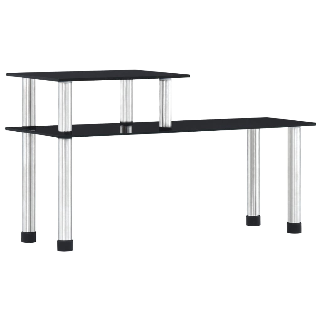 vidaXL Keittiöhylly musta 45x16x26 cm karkaistu lasi
