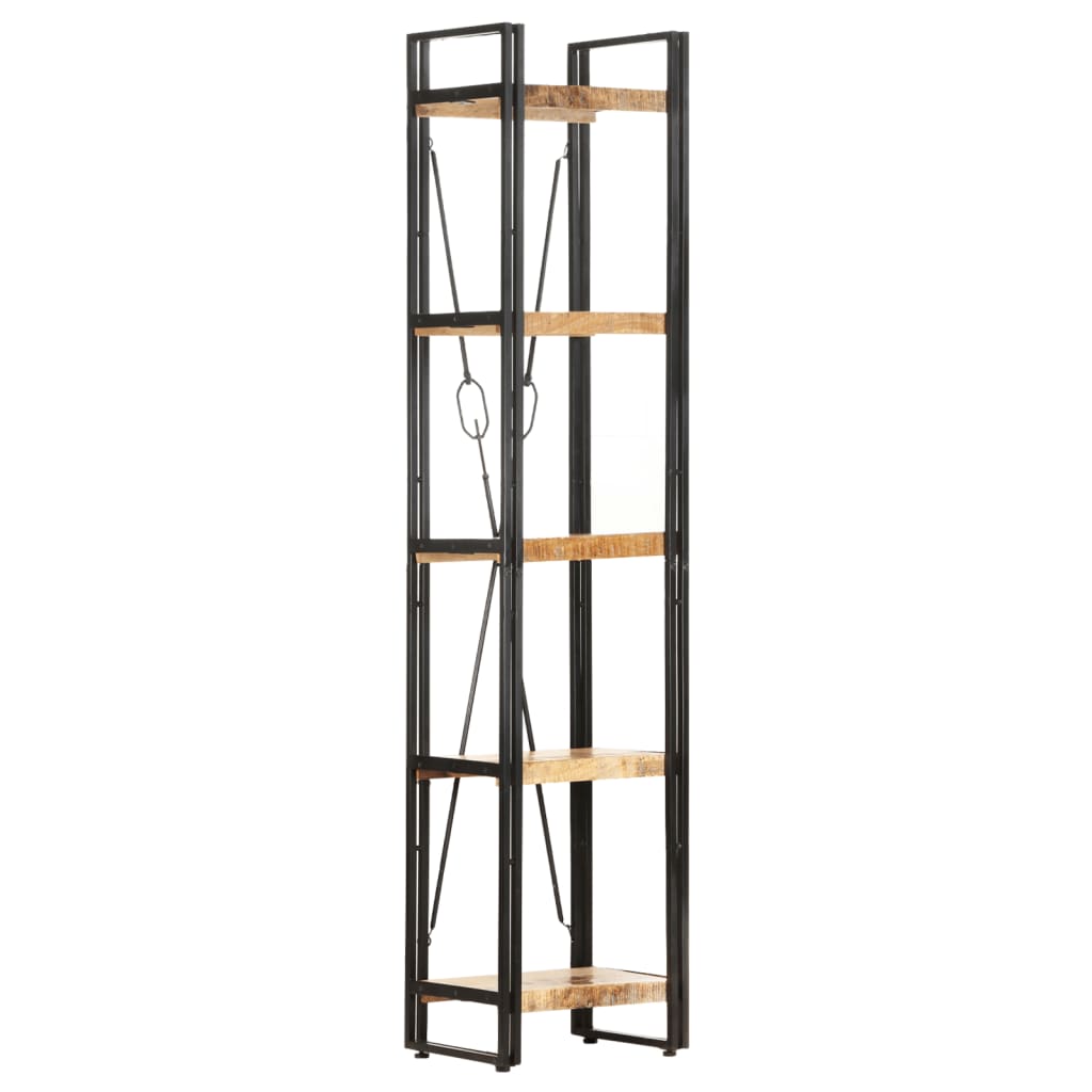 vidaXL 5-tasoinen kirjahylly 40x30x180 cm täysi mangopuu