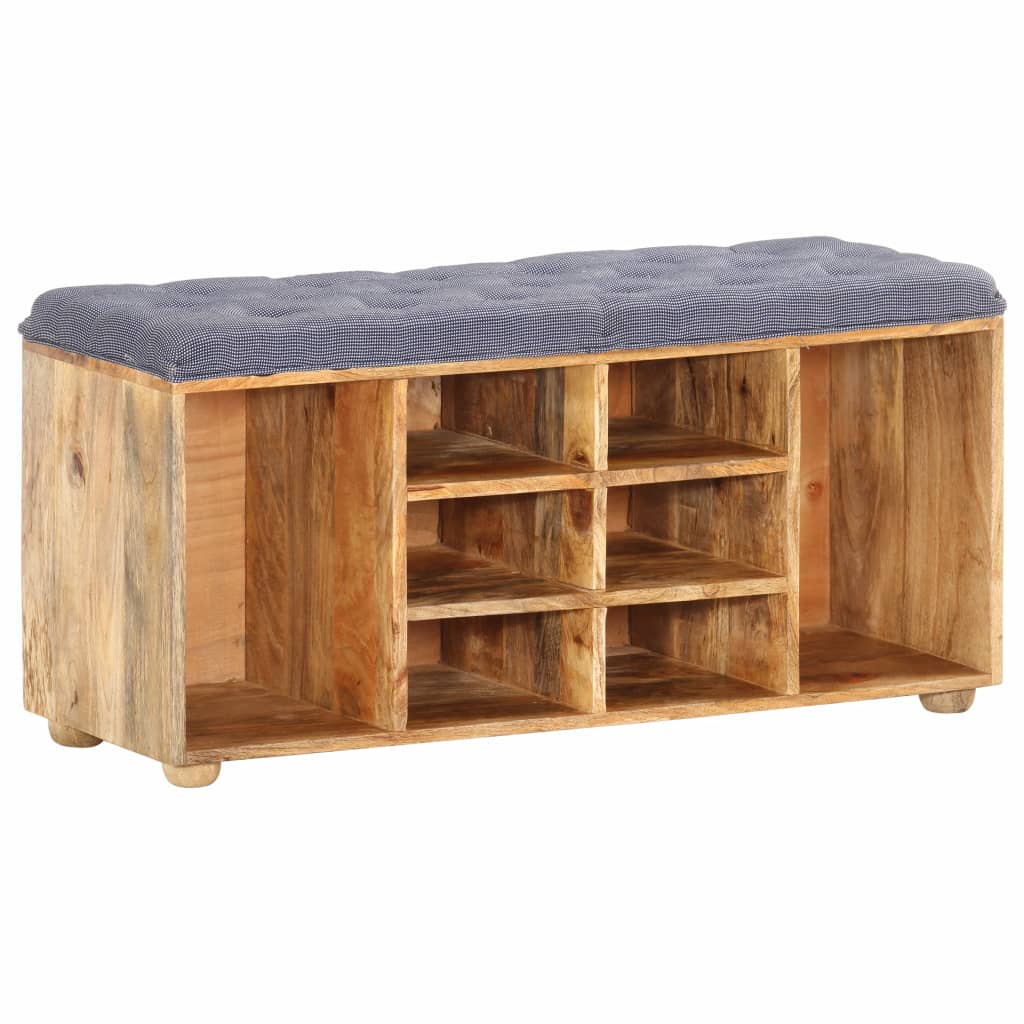vidaXL Eteisen penkki 100x35x47 cm täysi mangopuu
