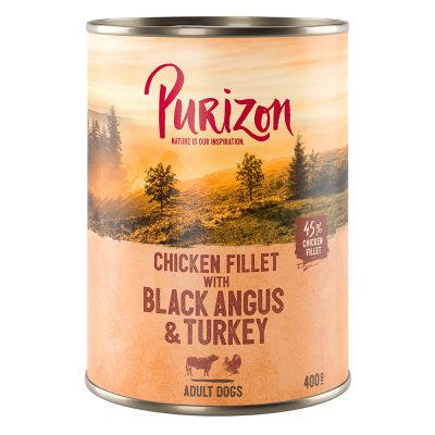 Purizon Adult 12 x 400 g - lohi pinaatilla & kookoksella