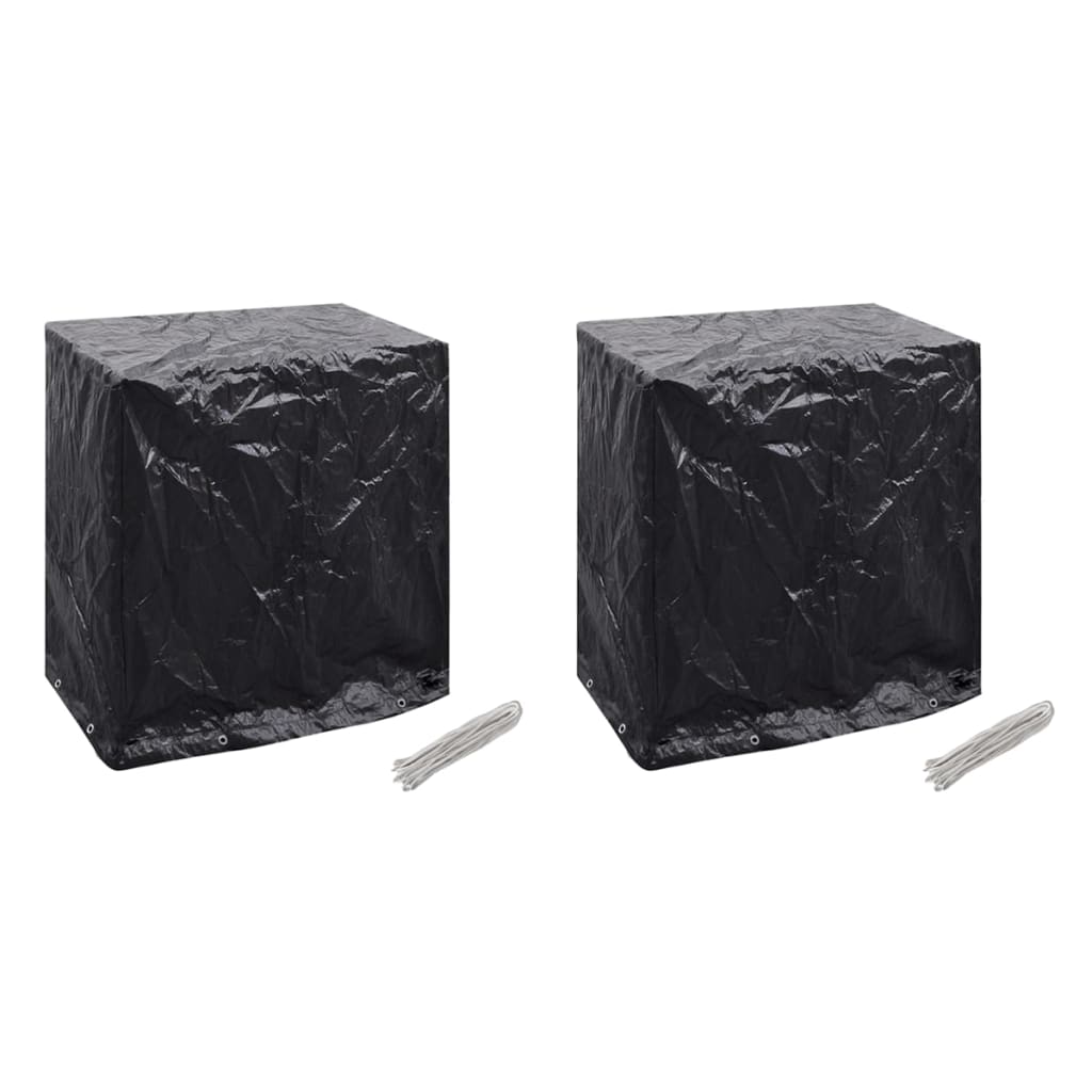 vidaXL Puutarhakalusteiden suojat 2 kpl 8 purjerengasta 160x55x182 cm