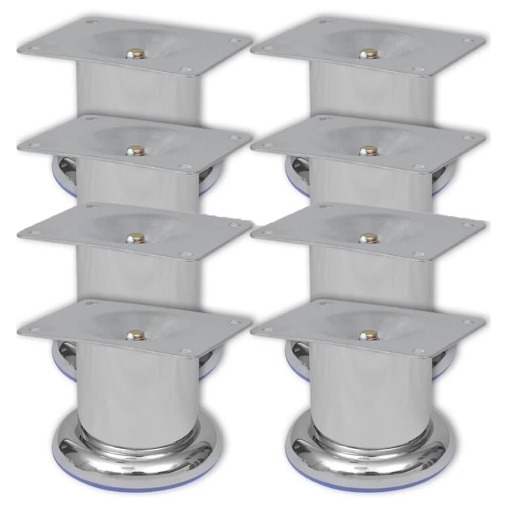 vidaXL Pyöreät sohvanjalat 8 kpl kromi 60 mm
