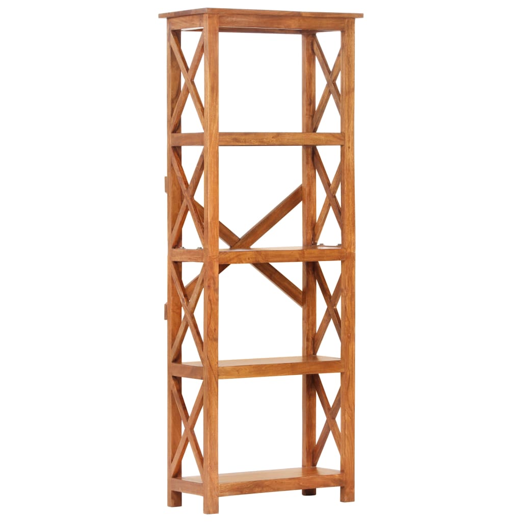 vidaXL Kirjahylly 60x30x160 cm täysi akaasiapuu seesamviimeistelyllä