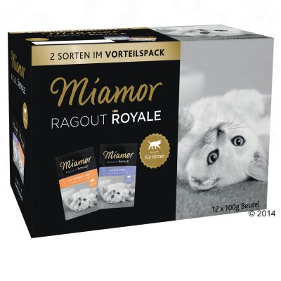 Miamor Ragout Royale in Jelly Kitten -lajitelma naudanliha + siipikarja hyytelössä - 12 x 100 g
