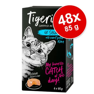 Säästöpakkaus Tigeria 48 x 85 g - kanaa porkkanahernemuussilla