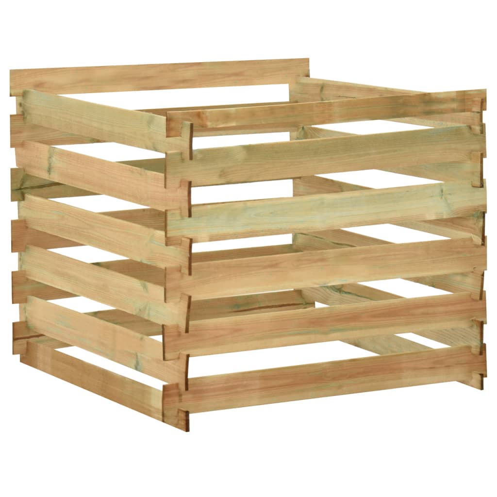 vidaXL Puutarhan sälekomposti 100x100x80 cm kyllästetty mänty