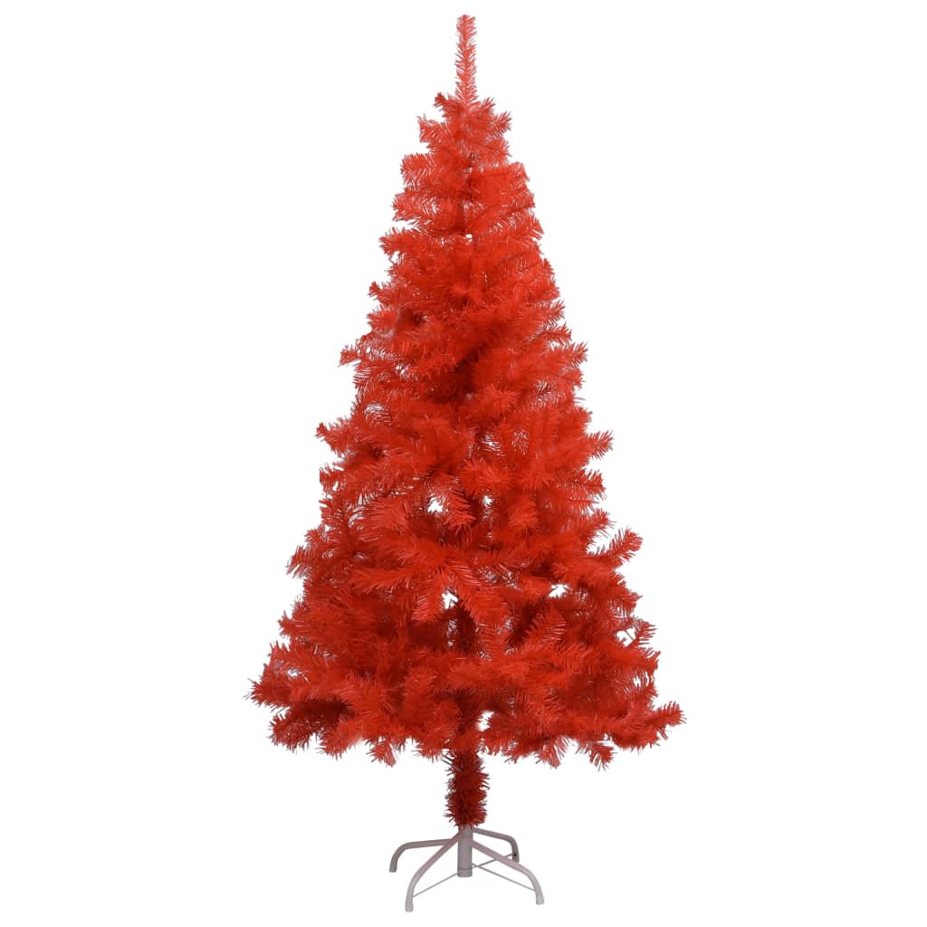 vidaXL Tekojoulukuusi jalustalla punainen 150 cm PVC