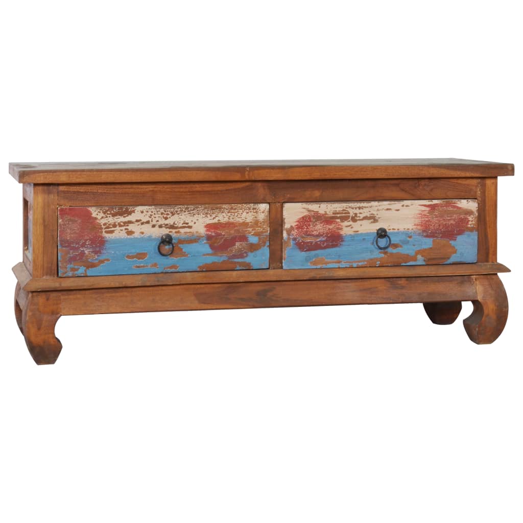 vidaXL TV-taso 110x35x40 cm kierrätetty tiikki