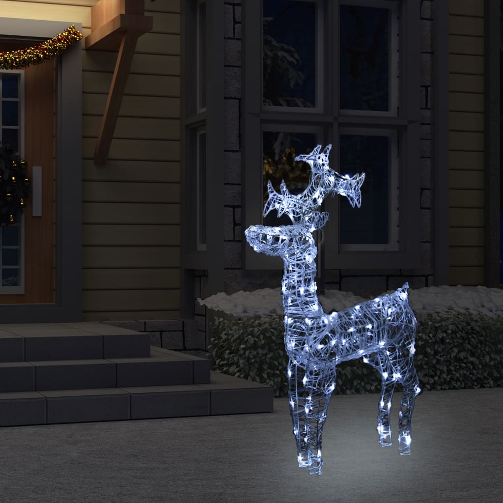 vidaXL Poro joulukoriste 90 LED-valoa 60x16x100 cm akryyli